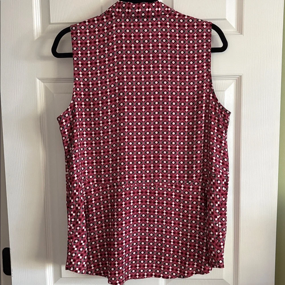 Dana Buchman red top L - Picture 4 of 6